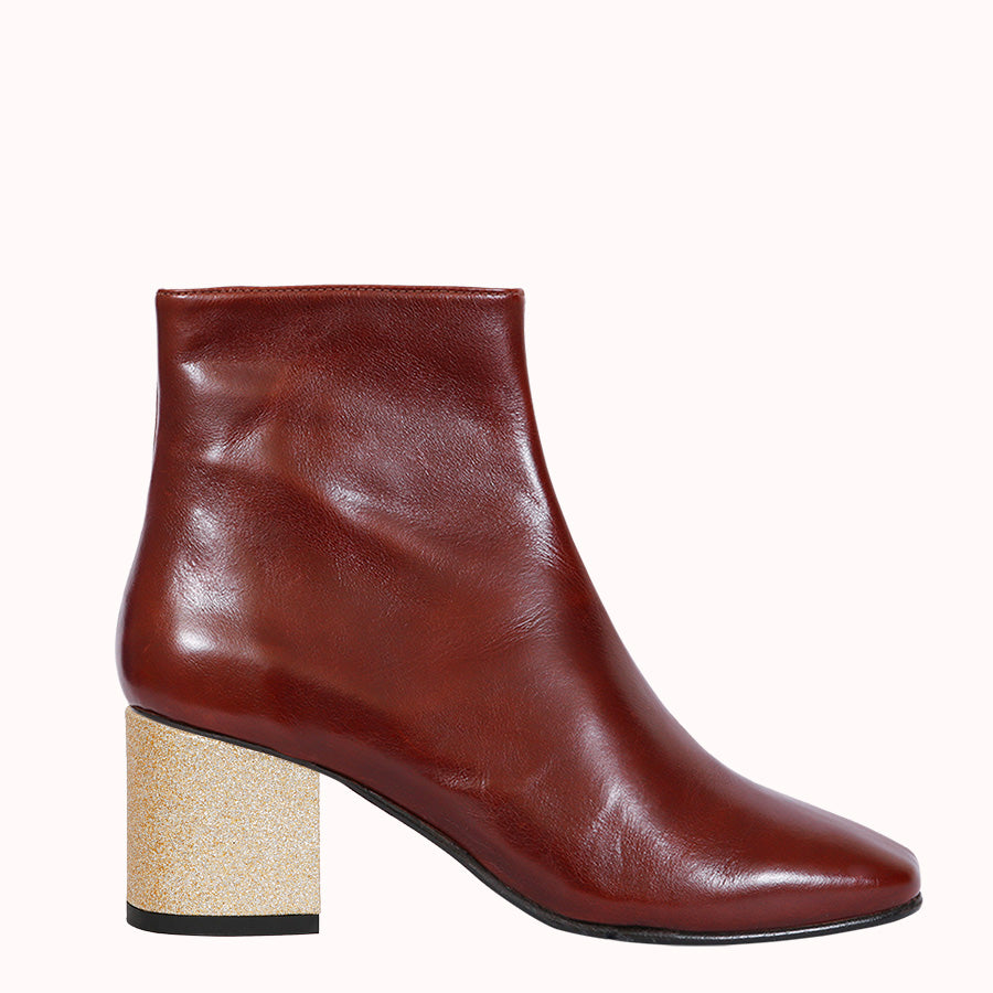 Bottines cognac a talons interchangeables Kleber My Choupi Chouz