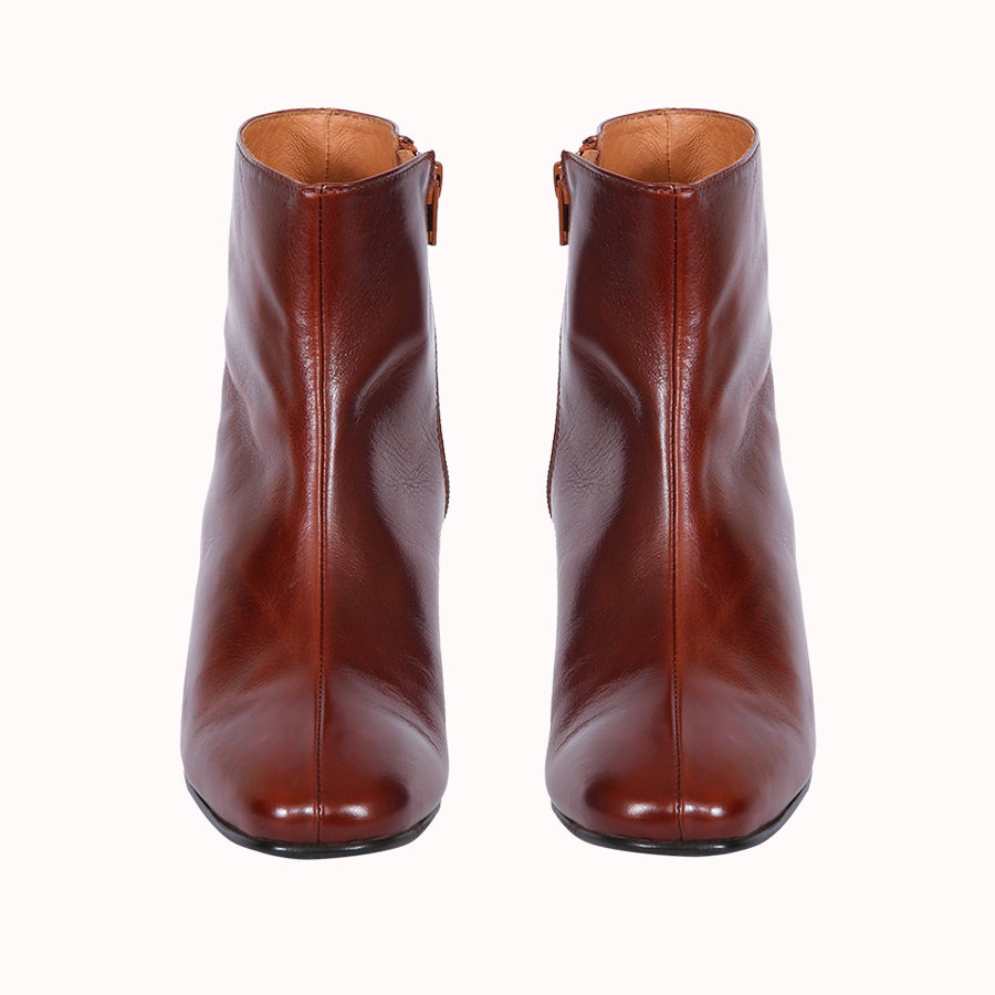 Bottines cuir cognac best sale