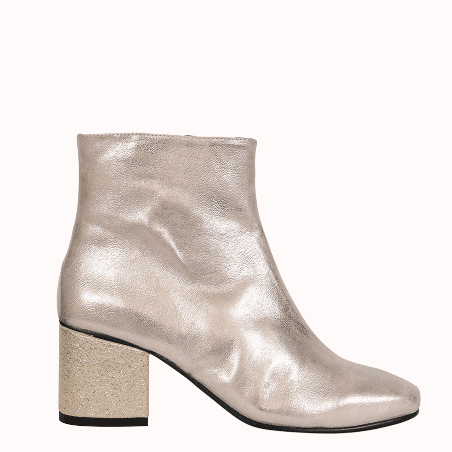 Bottines talons dorés shop