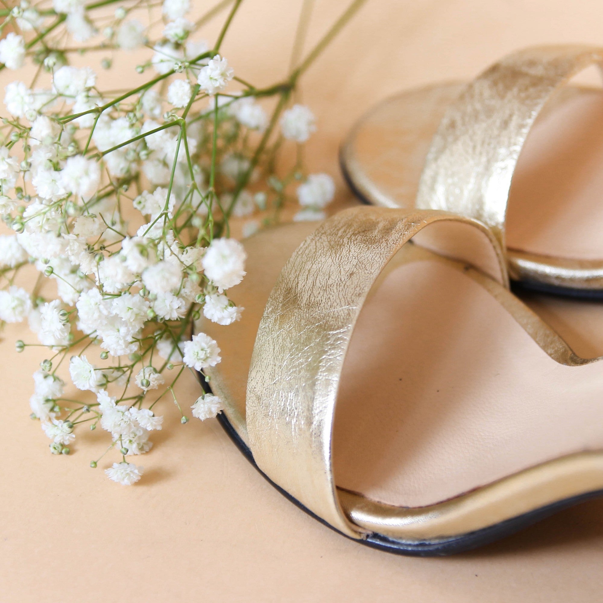 Sandales dorées à talons interchangeables Cruciata My Choupi Chouz