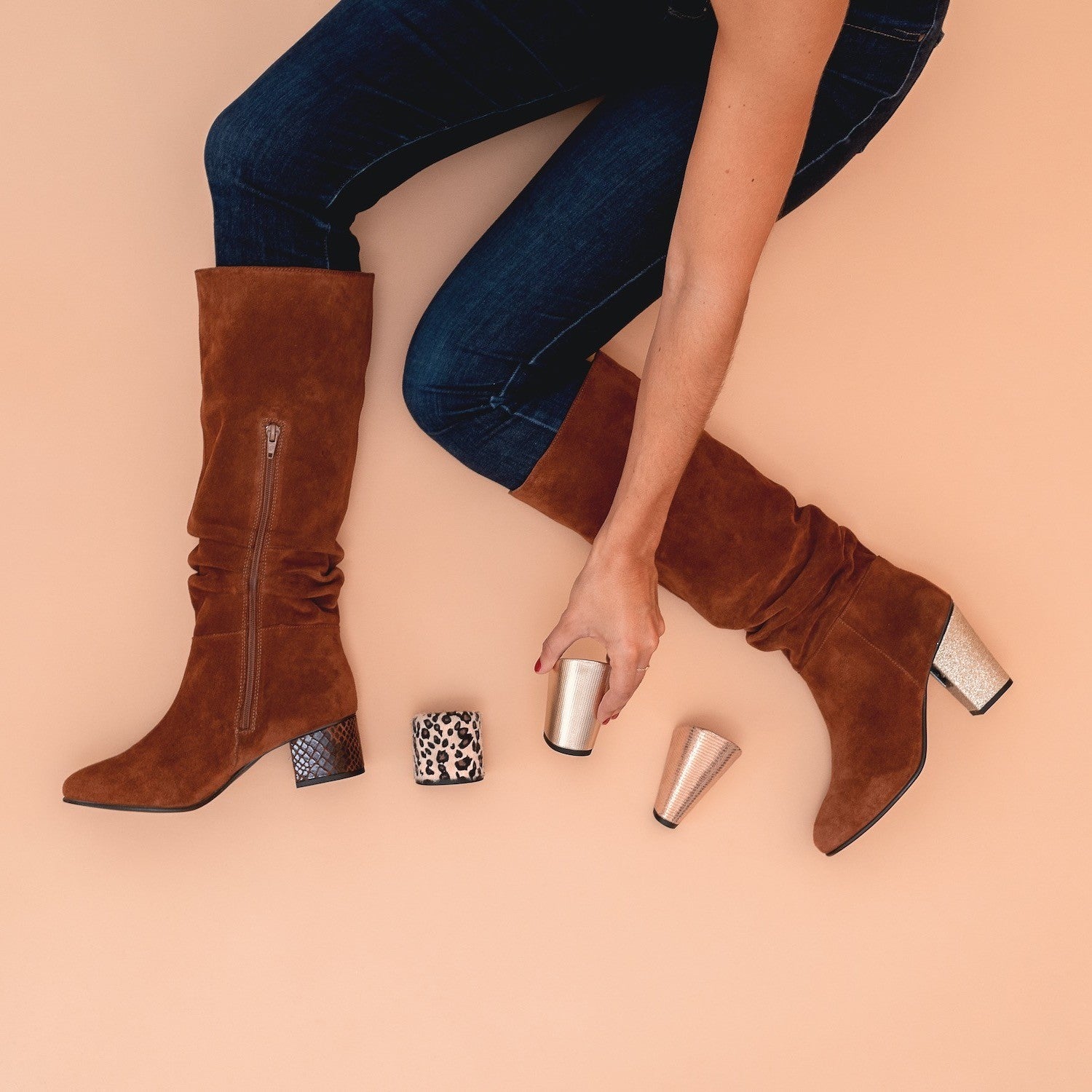 Bottes camel a talons interchangeables Cosmeur My Choupi Chouz