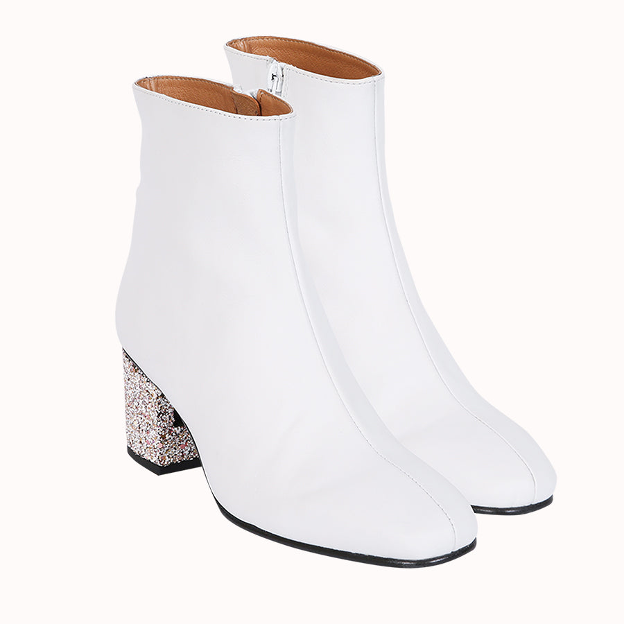 Bottines blanches à talons interchangeables Marceau My Choupi